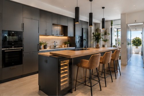 Dark kitchen remodel